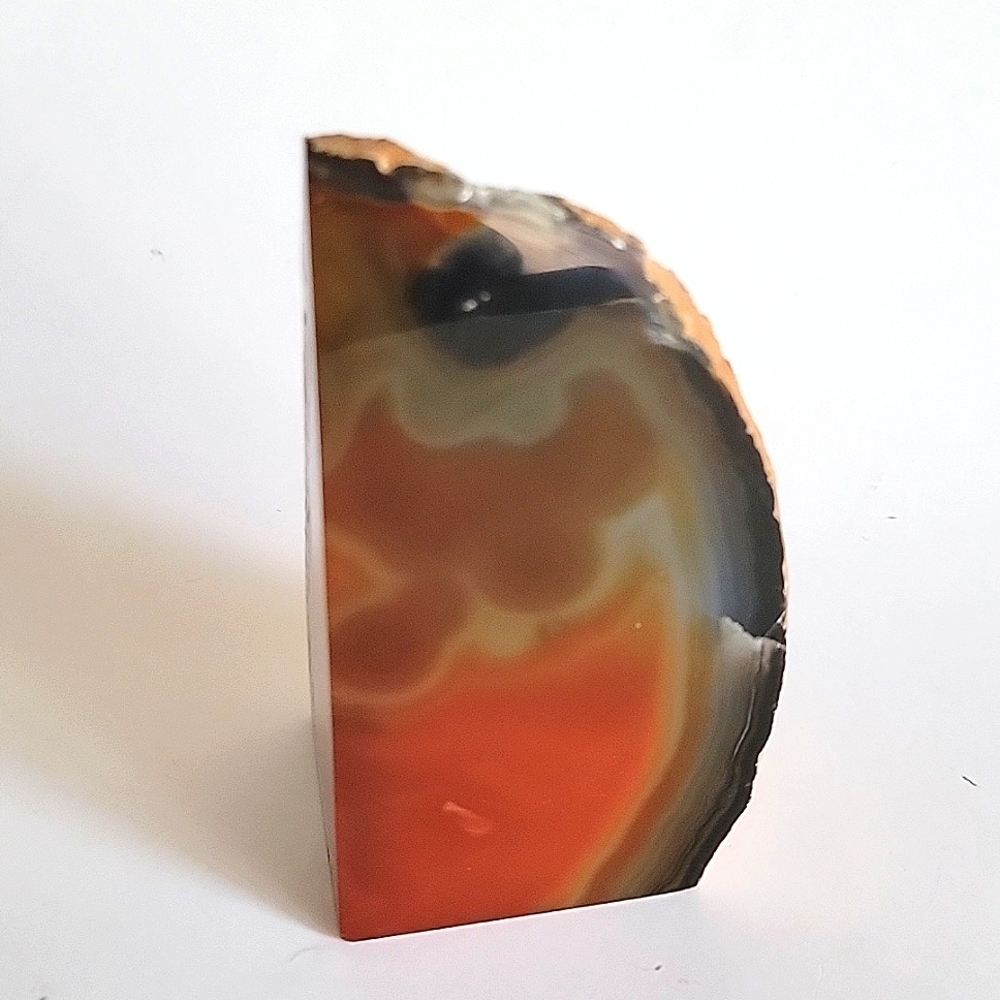 POLISHED BROWN/FLAME AGATE BOOKEND/PAPER WEIGHT